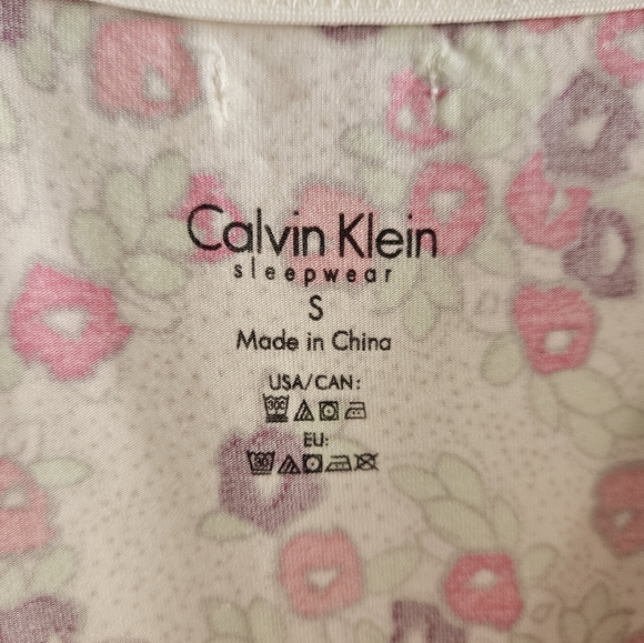 NWOT Calvin Klein floral size S/P cami sleep dress chemise with lace trim! - Picture 3 of 6